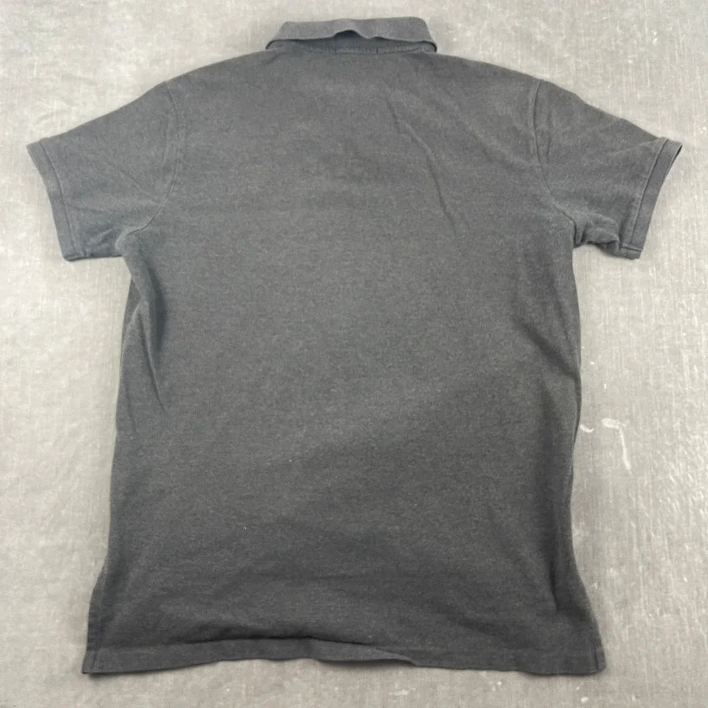 Polo Ralph Lauren Mens L Gray Polo Shirt Custom Fit Short Sleeve Pony Logo